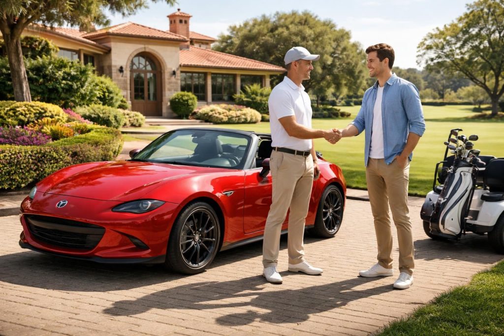 Cession automobile : revendre votre Mazda MX-5 pour financer votre équipement de golf professionnel