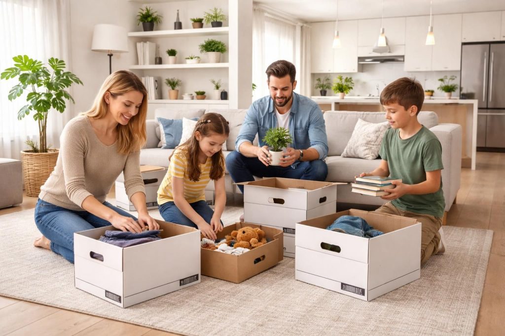 Désencombrer la maison en famille avec méthode FlyLady et cartons Bankers Box pratiques